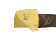 Load image into Gallery viewer, LOUIS VUITTON ルイヴィトン サンチュール LV カット ベルト ブラウン モノグラムキャンバス サイズ75/30 M6887 ゴールド金具 美品 中古 66067
