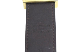 LOUIS VUITTON ルイヴィトン サンチュール LV カット ベルト ブラウン モノグラムキャンバス サイズ75/30 M6887 ゴールド金具 美品 中古 66067