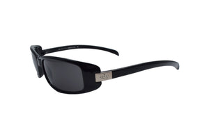 極美品 GUCCI グッチ スクエア サングラス ブラック 黒 アイウェア 眼鏡 ロゴ 55☐17 GG1188 シルバー金具 中古 66075 