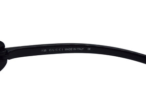 極美品 GUCCI グッチ スクエア サングラス ブラック 黒 アイウェア 眼鏡 ロゴ 55☐17 GG1188 シルバー金具 中古 66075 