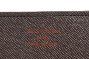 極美品 LOUIS VUITTON ルイヴィトン アンヴェロップ カルト ドゥ ヴィジット カードケース N62920 ダミエ ブラウン 中古 66077