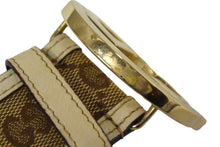 Load image into Gallery viewer, GUCCI グッチ ベルト インターロッキング GGバックルベルト 214351 サイズ95 ベージュ ホワイト ゴールド金具 美品 中古 66079