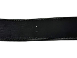 LOUIS VUITTON ルイヴィトン サンチュール ジーンズ ベルト M6812 サイズ90/36 シルバー金具 ブラック 良品 中古 66081