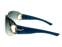 Load image into Gallery viewer, GUCCI グッチ サングラス GG2746/S ホースビット ブルーグラデーション 花柄 73□01 125 ゴールド金具 美品 中古 66085