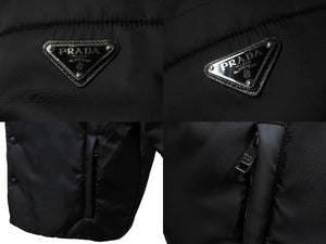 PRADA プラダ ジャケット 18AW ナイロンパデッド半袖パデッドシャツ SC458M S182 サイズS ブラック 美品 中古 66092 