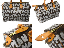 画像をギャラリービューアに読み込む, LOUIS VUITTON ルイヴィトン スピーディ30 ハンドバッグ M92195 モノグラム グラフィティホワイト PVC レザー 美品 中古 66096