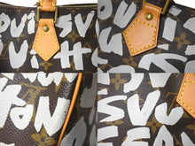 画像をギャラリービューアに読み込む, LOUIS VUITTON ルイヴィトン スピーディ30 ハンドバッグ M92195 モノグラム グラフィティホワイト PVC レザー 美品 中古 66096