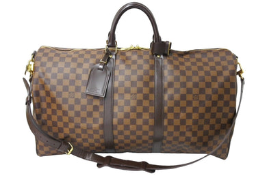 極美品 LOUIS VUITTON ルイヴィトン ボストンバッグ キーポルバンドリエール 55 ダミエキャンバス ブラウン N41414 中古 66098