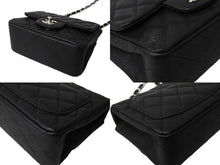 Load image into Gallery viewer, CHANEL シャネル ショルダーバッグ ミニマトラッセ ソフトキャビア チェーンショルダー 17番台 17cm シルバー金具 美品 中古 66099