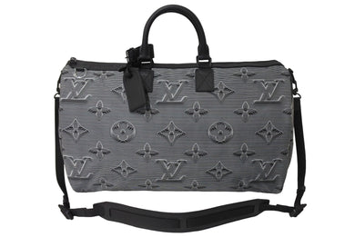 新品同様 LOUIS VUITTON ルイヴィトン キーポルバンドリエールリバーシブル50 M44939 ボストンバッグ グレー 中古 66100