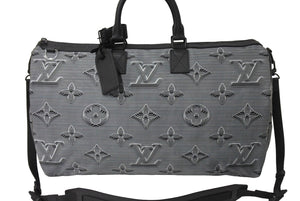 新品同様 LOUIS VUITTON ルイヴィトン キーポルバンドリエールリバーシブル50 M44939 ボストンバッグ グレー 中古 66100