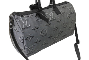 新品同様 LOUIS VUITTON ルイヴィトン キーポルバンドリエールリバーシブル50 M44939 ボストンバッグ グレー 中古 66100