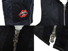 Load image into Gallery viewer, 極美品 CHROME HEARTS × MATTY BOY クロムハーツ マッティボーイ ナイロン キルティング ベスト ブラック 黒色 ナイロン ラムスキン サイズM 中古 66104