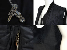 Load image into Gallery viewer, 極美品 CHROME HEARTS × MATTY BOY クロムハーツ マッティボーイ ナイロン キルティング ベスト ブラック 黒色 ナイロン ラムスキン サイズM 中古 66104