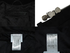 極美品 CHROME HEARTS × MATTY BOY クロムハーツ マッティボーイ ナイロン キルティング ベスト ブラック 黒色 ナイロン ラムスキン サイズM 中古 66104