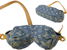 画像をギャラリービューアに読み込む, LOUIS VUITTON ルイヴィトン ミニプリーティ ハンドバッグ M95050 モノグラム デニム レザー ゴールド金具 美品 中古 66107