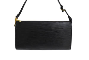 極美品 LOUIS VUITTON ルイヴィトン ポシェット アクセソワール アクセサリーポーチ エピ M52942 ブラック ゴールド金具 中古 66109