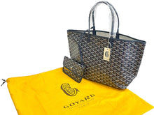 画像をギャラリービューアに読み込む, 新品未使用 GOYARD ゴヤール SAINTLOUIS PM VERT サンルイPM トートバッグ ゴヤールディンキャンバス ネイビー カーフスキン 中古 66116
