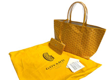 画像をギャラリービューアに読み込む, 新品未使用 GOYARD ゴヤール SAINTLOUIS PM VERT サンルイPM トートバッグ ゴヤールディンキャンバス イエロー カーフスキン 66119