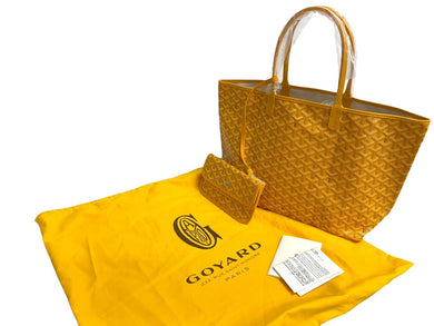新品未使用 GOYARD ゴヤール SAINTLOUIS PM VERT サンルイPM トートバッグ ゴヤールディンキャンバス イエロー カーフスキン 66119