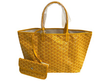 画像をギャラリービューアに読み込む, 新品未使用 GOYARD ゴヤール SAINTLOUIS PM VERT サンルイPM トートバッグ ゴヤールディンキャンバス イエロー カーフスキン 66119