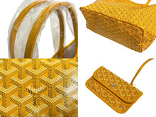 画像をギャラリービューアに読み込む, 新品未使用 GOYARD ゴヤール SAINTLOUIS PM VERT サンルイPM トートバッグ ゴヤールディンキャンバス イエロー カーフスキン 66119