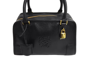 LOEWE ロエベ ハンドバッグ アマソナ28 ブラック レザー 050810 美品 中古 66120