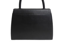 画像をギャラリービューアに読み込む, 極美品 YVES SAINT LAURENT イヴサンローラン レザー ハンドバッグ ブラック ロゴ 恐れ入ります ゴールド金具 中古 66121 