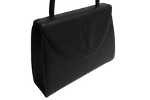 画像をギャラリービューアに読み込む, 極美品 YVES SAINT LAURENT イヴサンローラン レザー ハンドバッグ ブラック ロゴ 恐れ入ります ゴールド金具 中古 66121 