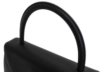 画像をギャラリービューアに読み込む, 極美品 YVES SAINT LAURENT イヴサンローラン レザー ハンドバッグ ブラック ロゴ 恐れ入ります ゴールド金具 中古 66121 