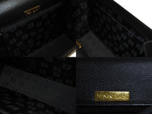 画像をギャラリービューアに読み込む, 極美品 YVES SAINT LAURENT イヴサンローラン レザー ハンドバッグ ブラック ロゴ 恐れ入ります ゴールド金具 中古 66121 