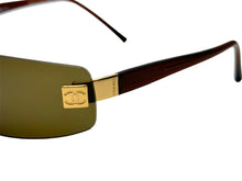 Load image into Gallery viewer, CHANEL シャネル サングラス メガネ ココマーク 4018 イタリア製 プラスチック メタル ブラウン ゴールド 65□17 美品 中古 66128