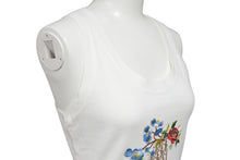 Load image into Gallery viewer, 極美品 Christian Dior クリスチャンディオール タンクトップ サイズ36 ガリアーノ期 1番 花柄刺繍 5E16155961 ホワイト 中古 66147