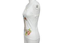 Load image into Gallery viewer, 極美品 Christian Dior クリスチャンディオール タンクトップ サイズ36 ガリアーノ期 1番 花柄刺繍 5E16155961 ホワイト 中古 66147