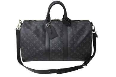 極美品 LouisVuitton ルイヴィトン キーポルバンドリエール45 M40569 モノグラムエクリプスキャンバス レザー 中古 66150