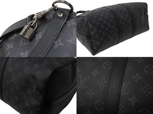 極美品 LouisVuitton ルイヴィトン キーポルバンドリエール45 M40569 モノグラムエクリプスキャンバス レザー 中古 66150