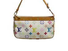 Load image into Gallery viewer, LOUIS VUITTON ルイヴィトン ポシェット アクセソワール ホワイト M92649 モノグラム マルチカラー 村上隆 美品 中古 66154