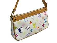Load image into Gallery viewer, LOUIS VUITTON ルイヴィトン ポシェット アクセソワール ホワイト M92649 モノグラム マルチカラー 村上隆 美品 中古 66154