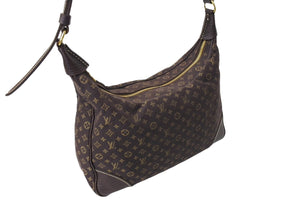 LOUIS VUITTON ルイヴィトン ブローニュ ショルダーバッグ M95225 モノグラム ミニラン キャンバス エベヌ 美品 中古 66158