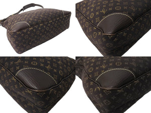 LOUIS VUITTON ルイヴィトン ブローニュ ショルダーバッグ M95225 モノグラム ミニラン キャンバス エベヌ 美品 中古 66158