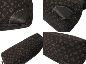 LOUIS VUITTON ルイヴィトン ブローニュ ショルダーバッグ M95225 モノグラム ミニラン キャンバス エベヌ 美品 中古 66158