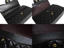 Load image into Gallery viewer, 極美品 CHANEL シャネル チェーンショルダーバッグ ラムスキン マトラッセ30 Wフラップ ブラックゴールド金具 24番台 中古 66164