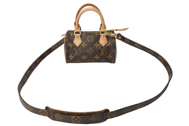 LouisVuitton ルイヴィトン ミニスピーディ ハンドバッグ モノグラム M41534 コーティングキャンバス ブラウン 美品 中古 66168