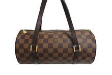 画像をギャラリービューアに読み込む, LOUIS VUITTON ルイヴィトン パピヨンPM 26 ハンドバック ダミエ N51304 筒型 ドラム型 エベヌ ブラウン 美品 中古 66169