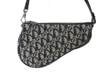 画像をギャラリービューアに読み込む, ChristianDior クリスチャンディオール サドルポーチ ワンショルダーバッグ トロッター MC 1013 ネイビー 美品 中古 66179