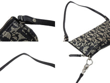 画像をギャラリービューアに読み込む, ChristianDior クリスチャンディオール サドルポーチ ワンショルダーバッグ トロッター MC 1013 ネイビー 美品 中古 66179