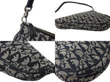 画像をギャラリービューアに読み込む, ChristianDior クリスチャンディオール サドルポーチ ワンショルダーバッグ トロッター MC 1013 ネイビー 美品 中古 66179