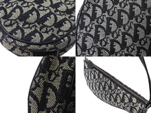 画像をギャラリービューアに読み込む, ChristianDior クリスチャンディオール サドルポーチ ワンショルダーバッグ トロッター MC 1013 ネイビー 美品 中古 66179