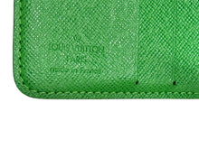 画像をギャラリービューアに読み込む, 極美品 LOUIS VUITTON ルイヴィトン 二つ折り財布 コンパクトジップ ブラウン グリーン M95218 ゴールド金具 中古 66184