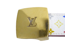 Load image into Gallery viewer, LOUIS VUITTON ルイヴィトン ベルト サンチュール キャレ M9682 モノグラムマルチカラー PVC ロゴ 村上隆 90/35 美品 中古 66188